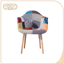 china wood legs fabric surface reception chair